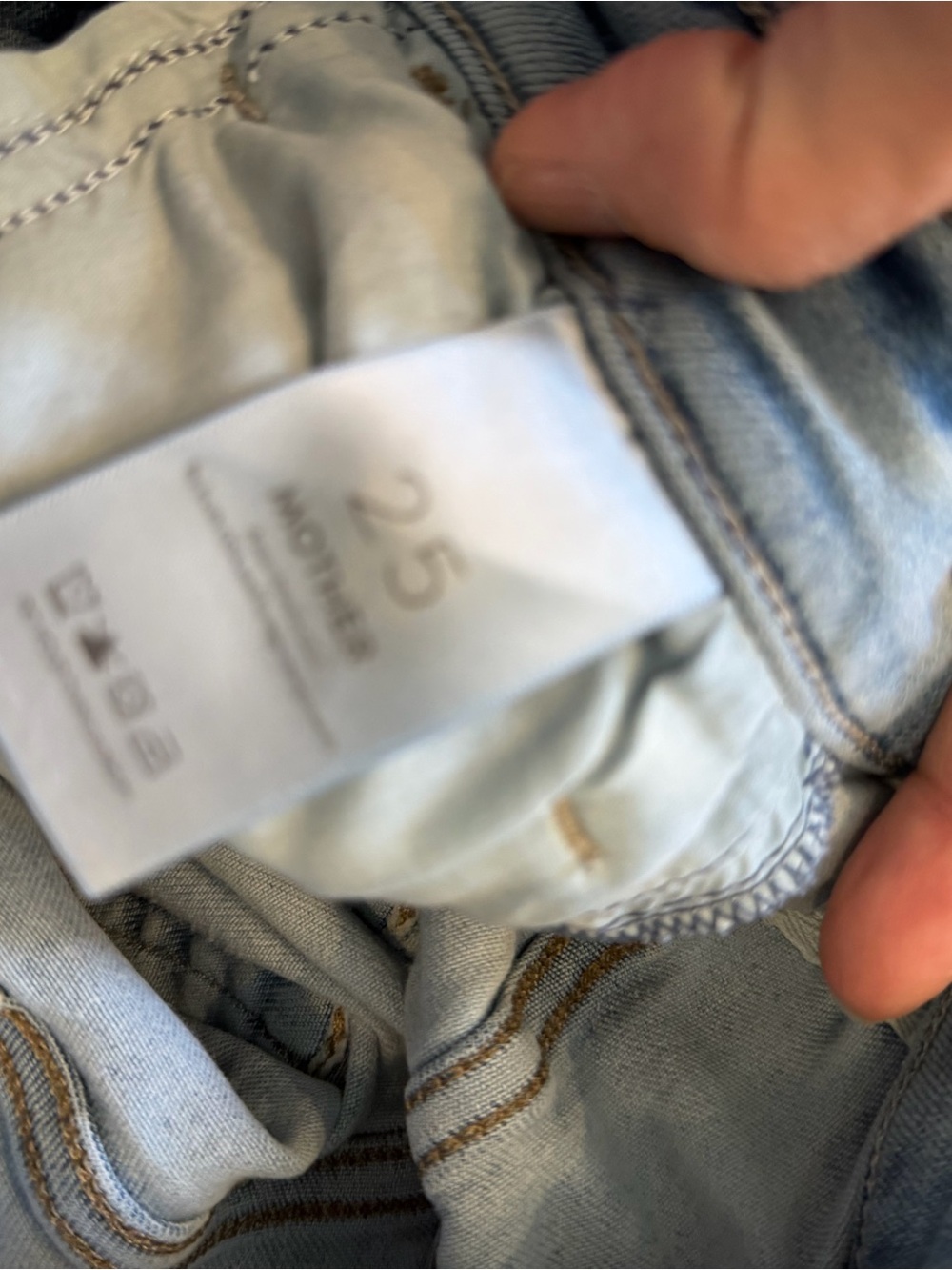 MOTHER the hustler ankle fray Light Blue High-Rise Cropped Straight Jeans - Picture 8 of 10